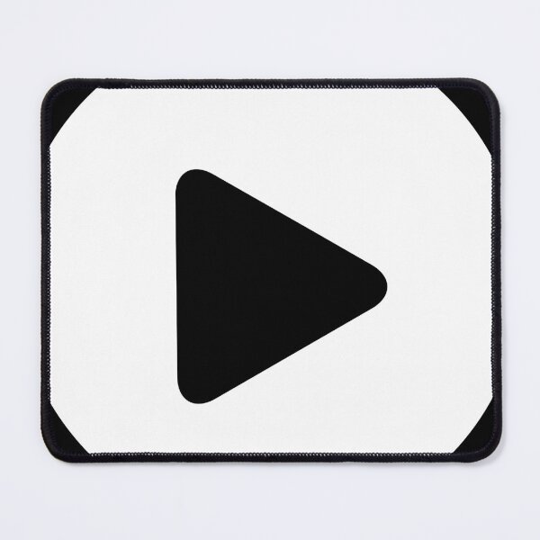 Item preview, Play Button 000 White on Black designed and sold by Rupert Russell.