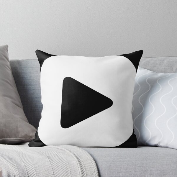 Item preview, Play Button 000 White on Black designed and sold by Rupert Russell.