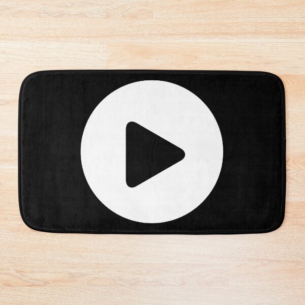 Item preview, Play Button 000 White on Black designed and sold by Rupert Russell.