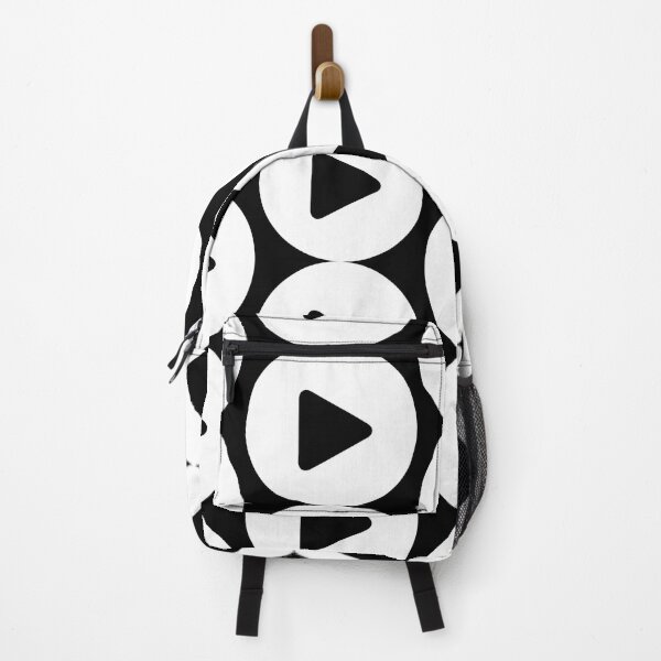 Item preview, Play Button 000 White on Black designed and sold by Rupert Russell.