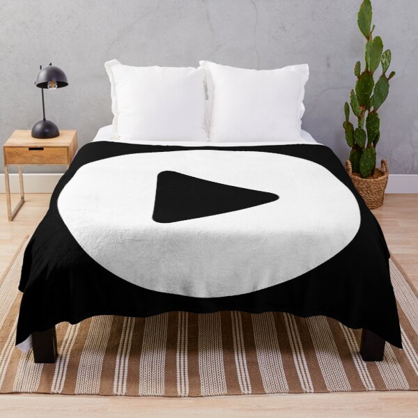 Item preview, Play Button 000 White on Black designed and sold by Rupert Russell.