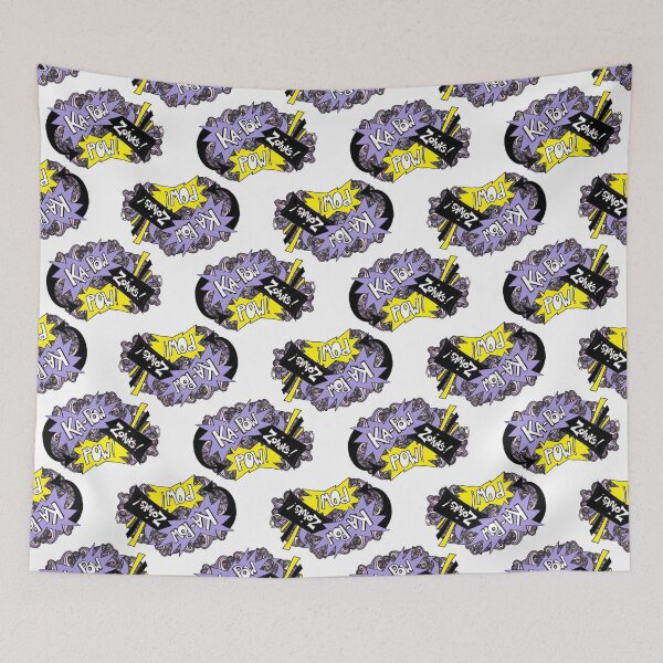 Item preview, Kapow! Comic Book Word Art Purple Yellow designed and sold by AshvaraGaming.