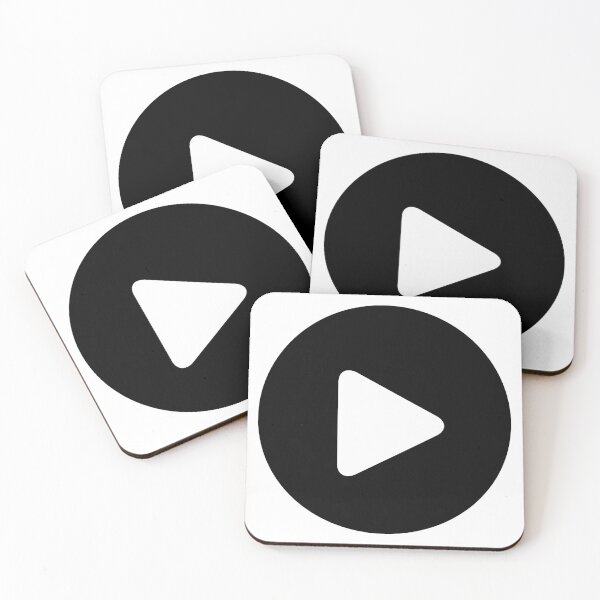 Item preview, Play Button 000 Black on White designed and sold by Rupert Russell.