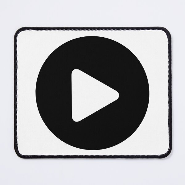 Item preview, Play Button 000 Black on White designed and sold by Rupert Russell.