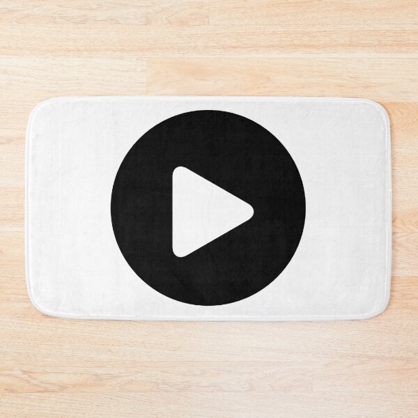 Item preview, Play Button 000 Black on White designed and sold by Rupert Russell.