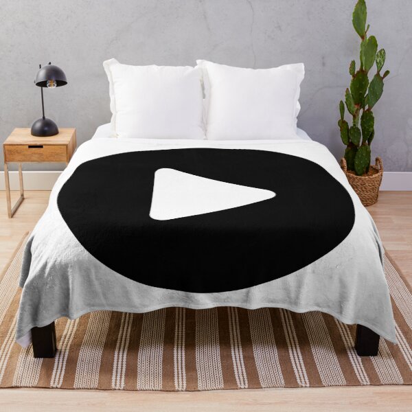 Item preview, Play Button 000 Black on White designed and sold by Rupert Russell.