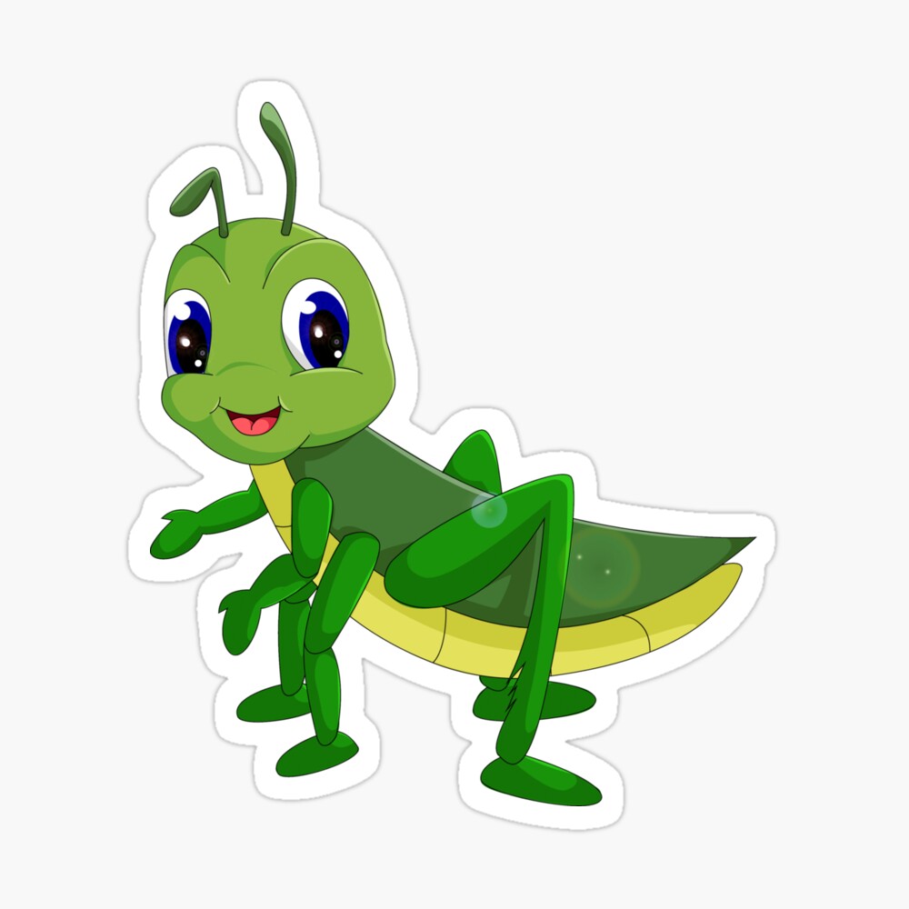A Little Cute Green Grasshopper, Design Animal Cartoon Vector Illustration A Little Cute Green Grasshopper, Design Animal Cartoon Vector Illustration