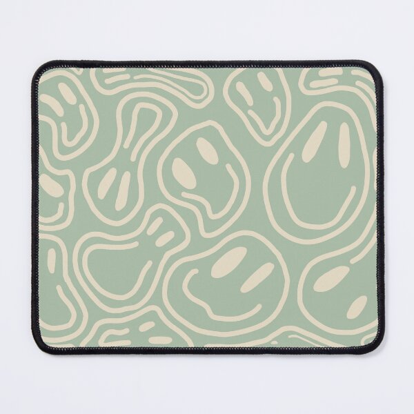 Item preview, vintage sage green smiley face print designed and sold by reesewolf.