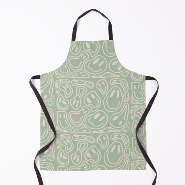 Item preview, vintage sage green smiley face print designed and sold by reesewolf.