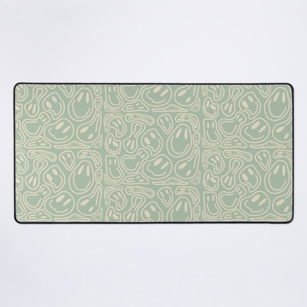 Item preview, vintage sage green smiley face print designed and sold by reesewolf.