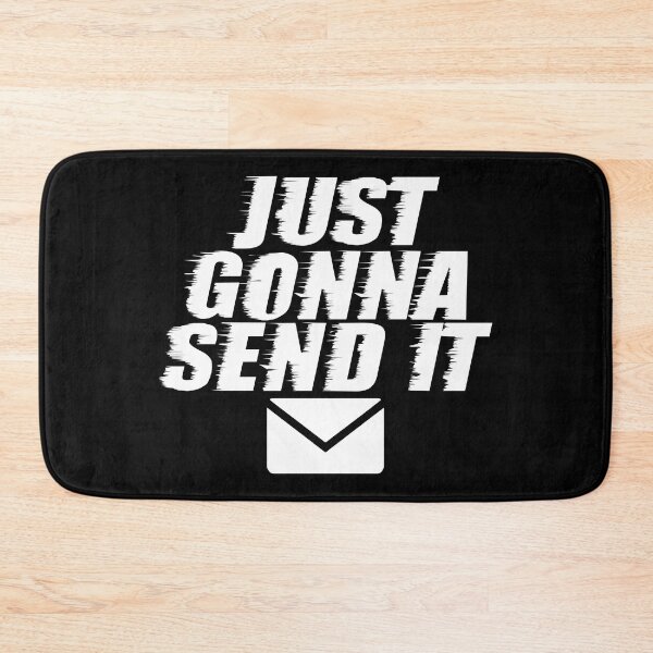 Item preview, Just Gonna Send It Go Hard Crazy Retro Mail Email Shirt designed and sold by shoutoutshirtco.