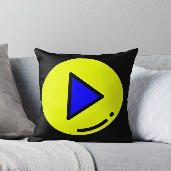 Item preview, Play Button 002 Yellow & Blue designed and sold by Rupert Russell.