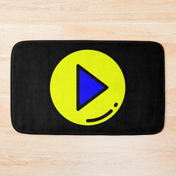 Item preview, Play Button 002 Yellow & Blue designed and sold by Rupert Russell.