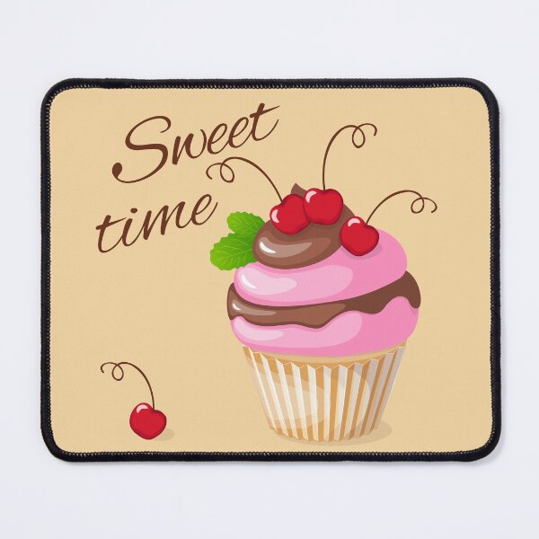 Item preview, cupcake with cherry and mint designed and sold by AlinNova.