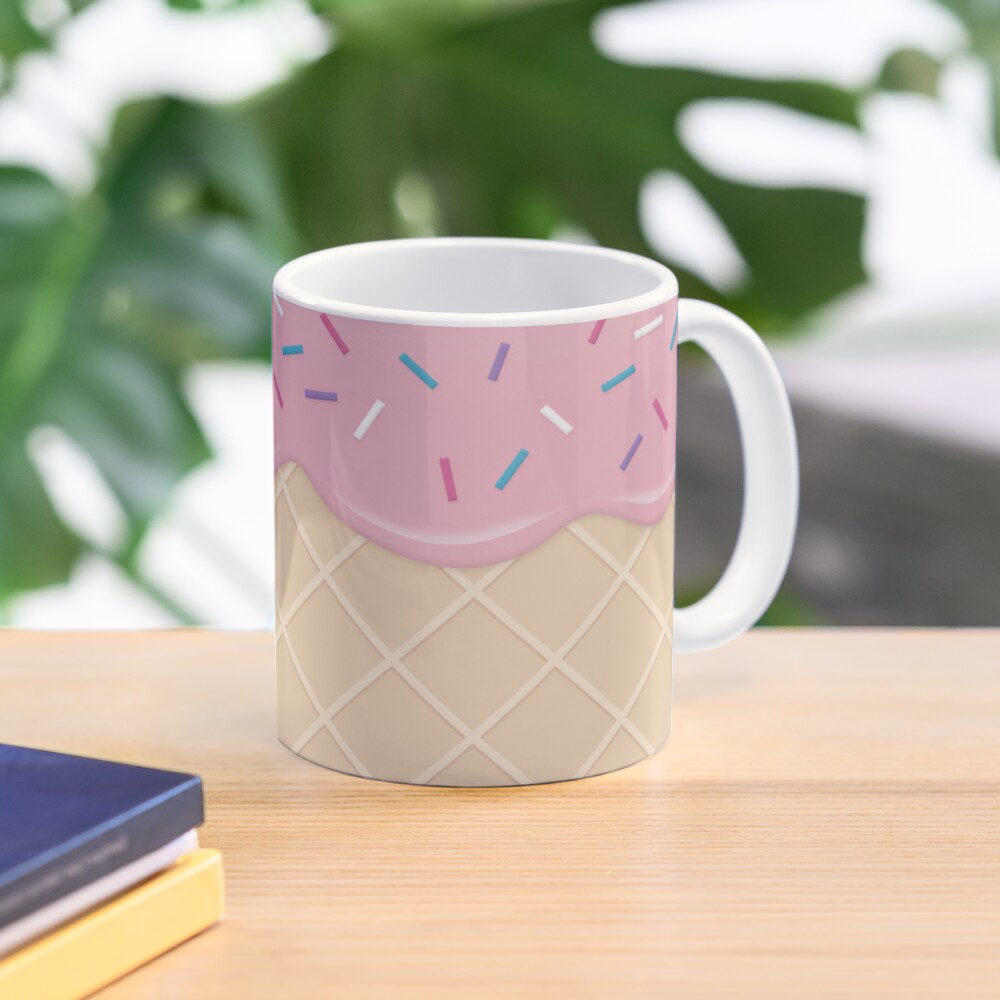 Strawberry Ice Cream Waffle Cone Mug – Amy's Coffee Mugs