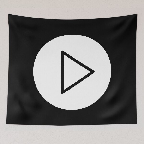 Item preview, Copy of Play Button 003 Black on White Outline - Fill designed and sold by Rupert Russell.