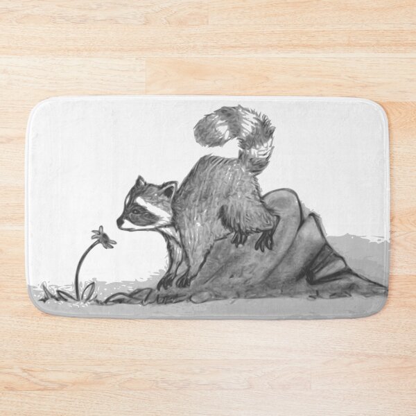 Item preview, Raccoon smells flower designed and sold by Skydrak91.