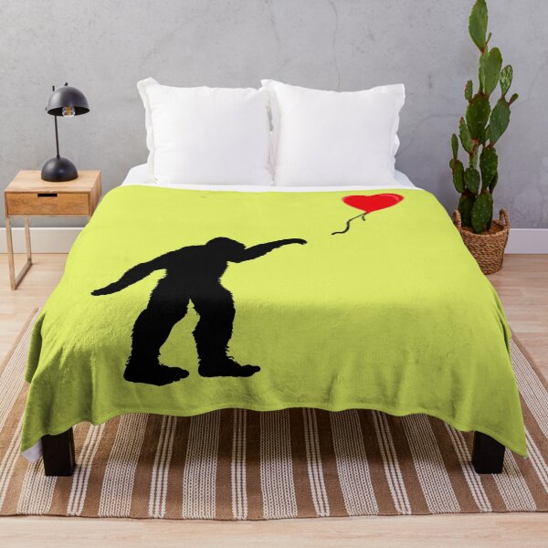 Item preview, Banksy Bigfoot Red Heart Balloon Valentines designed and sold by checkertonetees.