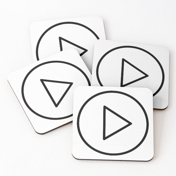 Item preview, Play Button 003 Black on White Outline - Transparent designed and sold by Rupert Russell.
