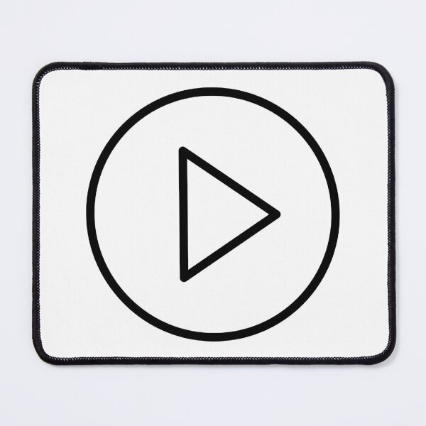 Item preview, Play Button 003 Black on White Outline - Transparent designed and sold by Rupert Russell.