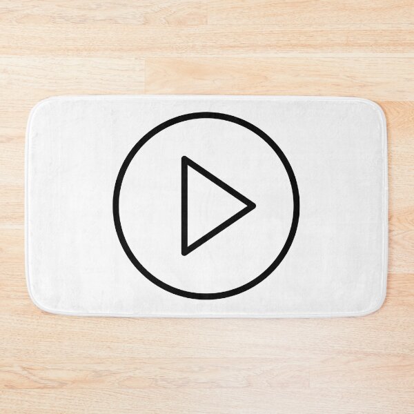 Item preview, Play Button 003 Black on White Outline - Transparent designed and sold by Rupert Russell.