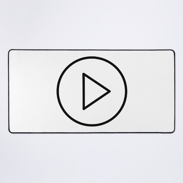 Item preview, Play Button 003 Black on White Outline - Transparent designed and sold by Rupert Russell.
