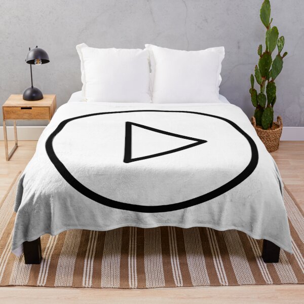 Item preview, Play Button 003 Black on White Outline - Transparent designed and sold by Rupert Russell.