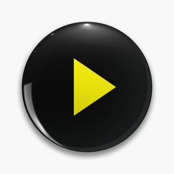 Item preview, Play Button 003 Black Outline - Yellow Play - Transparent designed and sold by Rupert Russell.