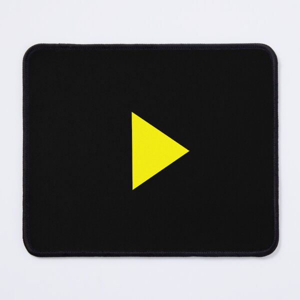 Item preview, Play Button 003 Black Outline - Yellow Play - Transparent designed and sold by Rupert Russell.