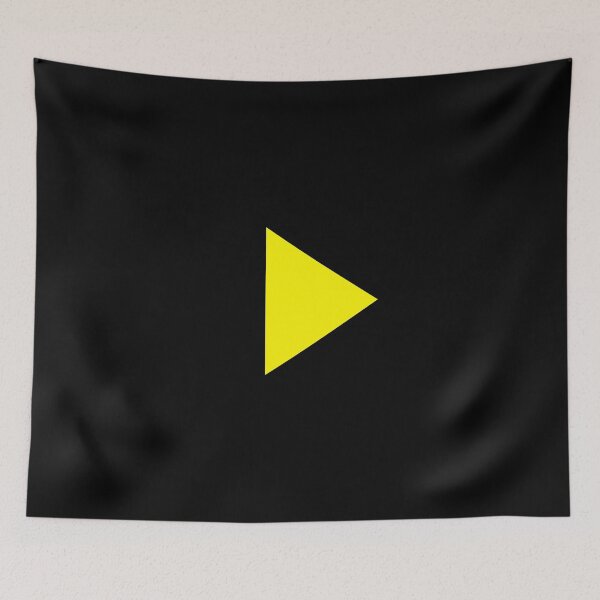 Item preview, Play Button 003 Black Outline - Yellow Play - Transparent designed and sold by Rupert Russell.
