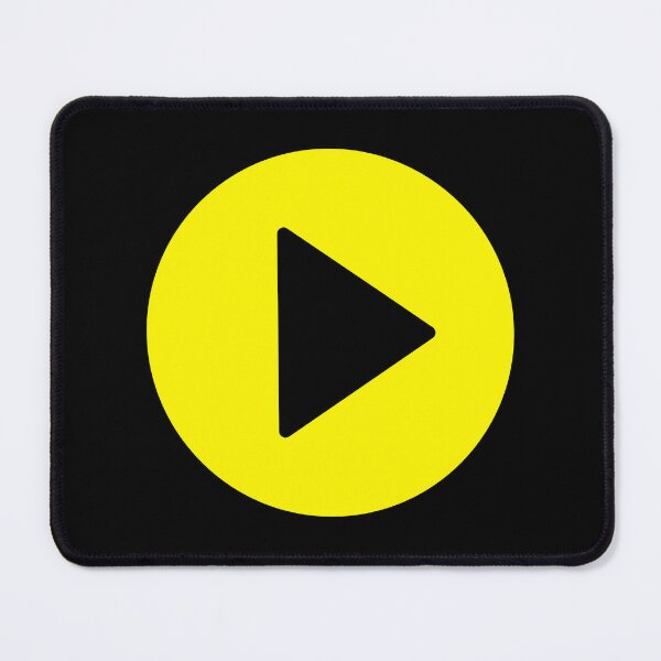 Item preview, Play Button 003 Black with Yellow Fill designed and sold by Rupert Russell.