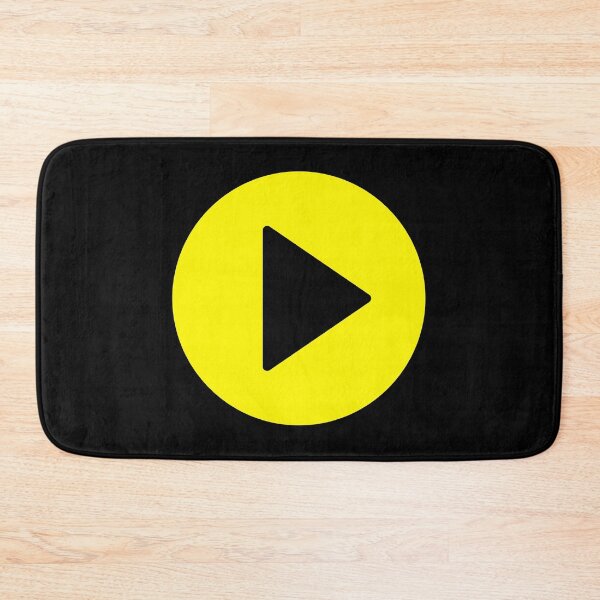 Item preview, Play Button 003 Black with Yellow Fill designed and sold by Rupert Russell.