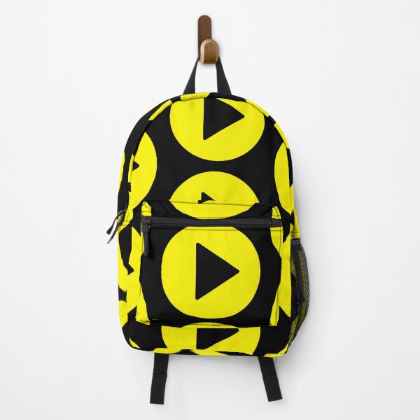 Item preview, Play Button 003 Black with Yellow Fill designed and sold by Rupert Russell.