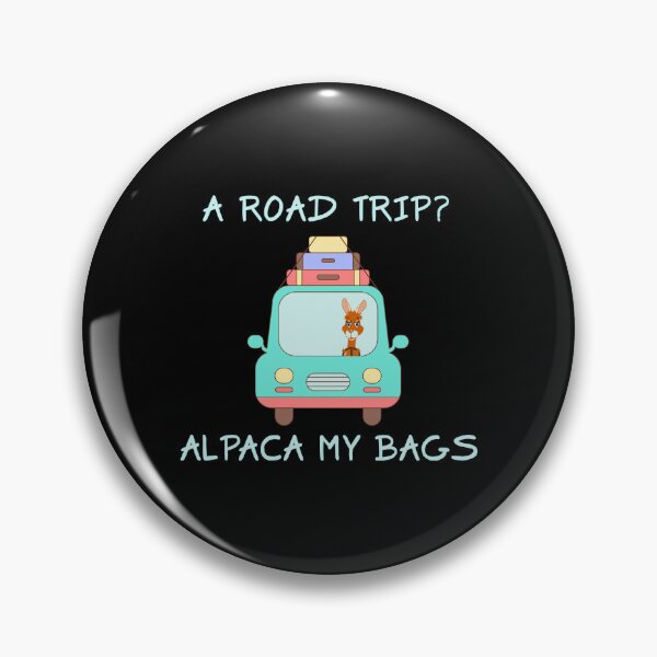 Item preview, A Road Trip Alpaca I'll Pack My Bags Vacation Road Trip Tee designed and sold by shoutoutshirtco.
