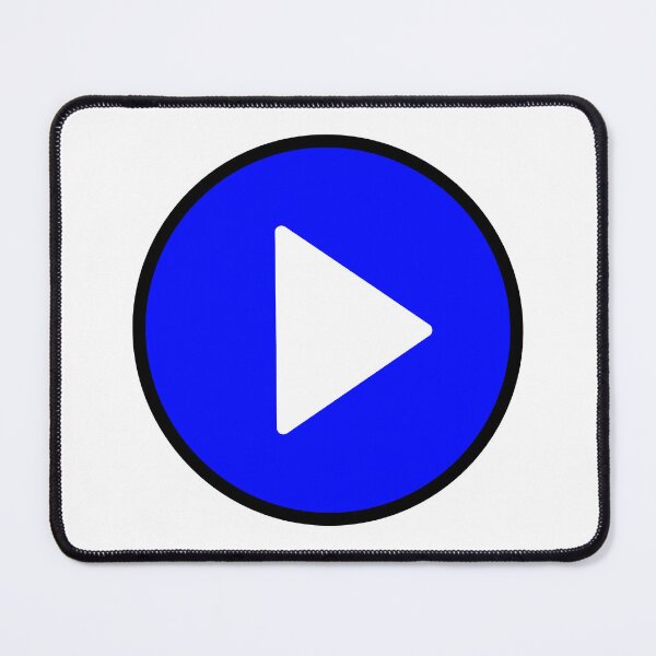Item preview, Play Button 003 Black Outline Blue Fill designed and sold by Rupert Russell.