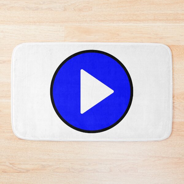 Item preview, Play Button 003 Black Outline Blue Fill designed and sold by Rupert Russell.
