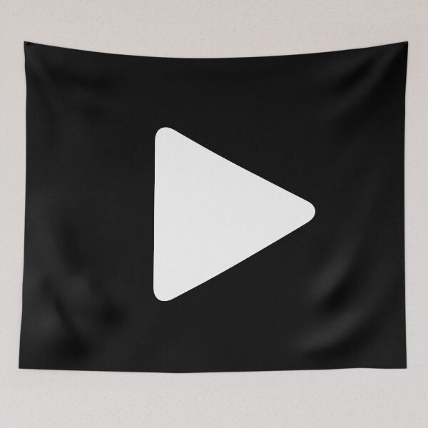 Item preview, Play Button 005 - White fill designed and sold by Rupert Russell.