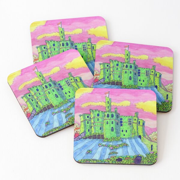 Item preview, 612 - WARKWORTH CASTLE (STYLISED) - DAVE EDWARDS - COLOURED PENCILS - 2022 designed and sold by BLYTHART.