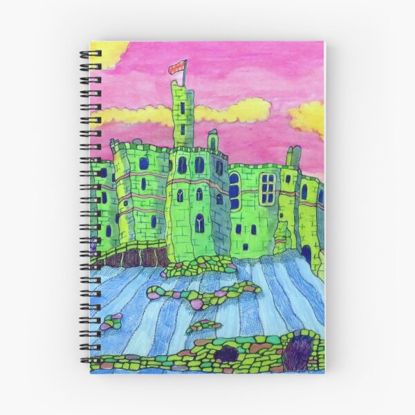 Item preview, 612 - WARKWORTH CASTLE (STYLISED) - DAVE EDWARDS - COLOURED PENCILS - 2022 designed and sold by BLYTHART.