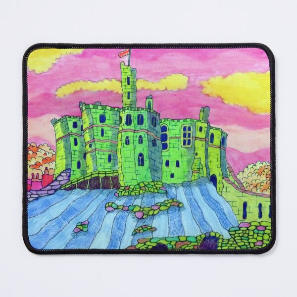 Item preview, 612 - WARKWORTH CASTLE (STYLISED) - DAVE EDWARDS - COLOURED PENCILS - 2022 designed and sold by BLYTHART.