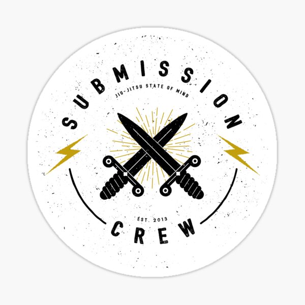 Jiu-jitsu. Submission crew. Sticker