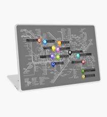 Sherlock Tube Map (Dark) Laptop Skin