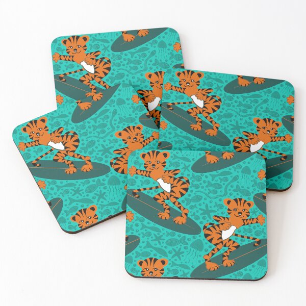 Item preview, Year of the Water Tiger - Twins Surfing designed and sold by Colour Angel by KV.