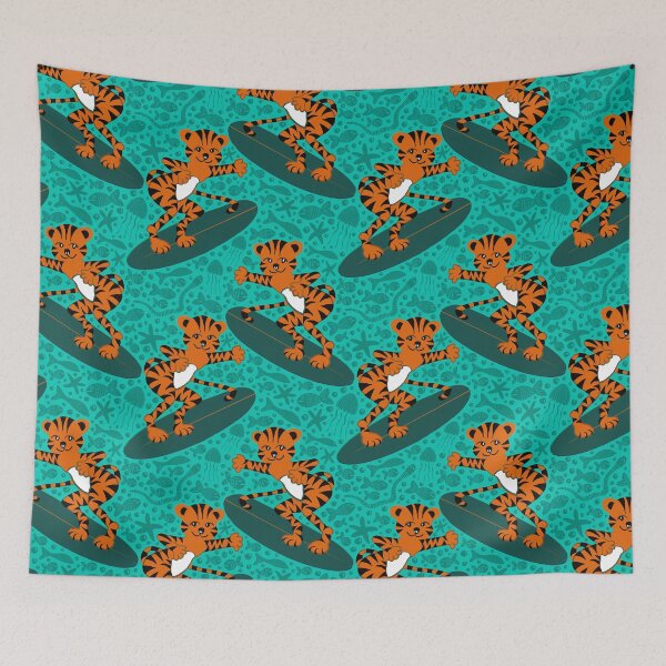 Item preview, Year of the Water Tiger - Twins Surfing designed and sold by Colour Angel by KV.