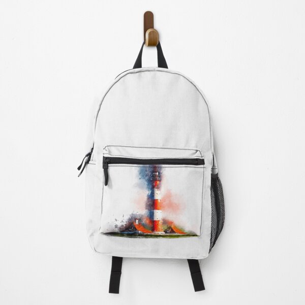 Item preview, Lighthouse in Colorful Watercolor - Westerhever North Sea designed and sold by Andreea Eva Herczegh.