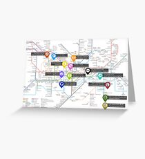 Sherlock Tube Map Greeting Card