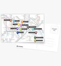Sherlock Tube Karte Postkarten