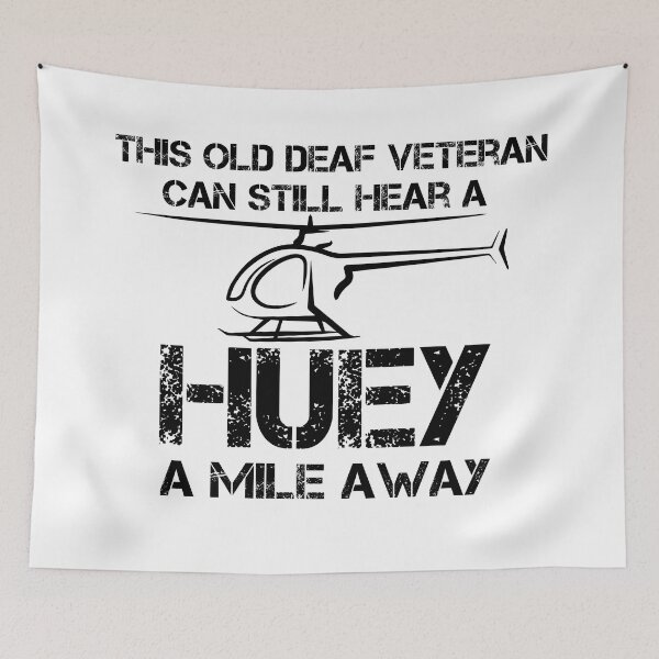 Item preview,  Hear a Huey a Mile Away Funny Veteran Helicopter Gift  designed and sold by Mer Yem.