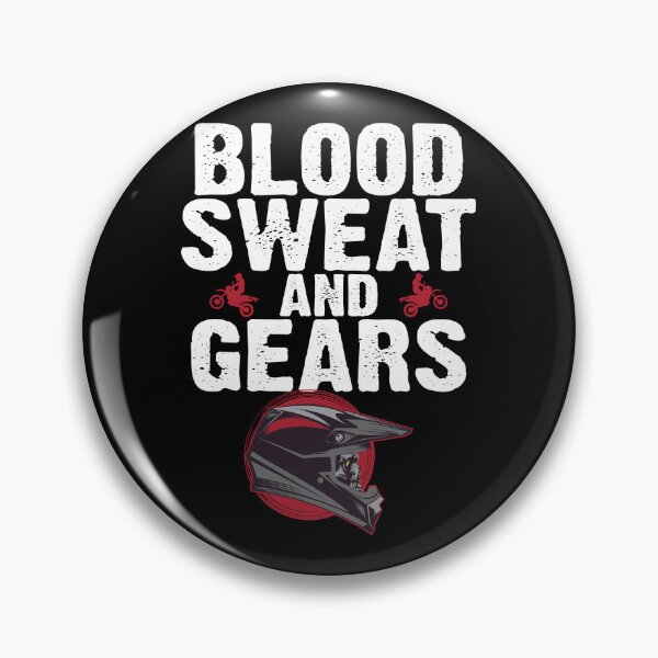 Item preview, Blood Sweat and Gears Motocross Helmet Dirt Bike Racing Gift designed and sold by shoutoutshirtco.
