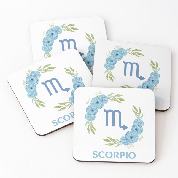 Item preview, Blue Floral Scorpio Zodiac designed and sold by Hellofriendco.
